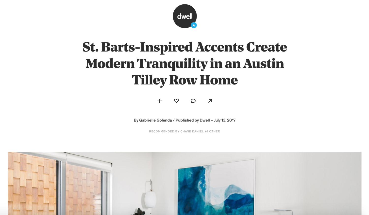 Breathe Design Studio featured in Dwell, July 2017